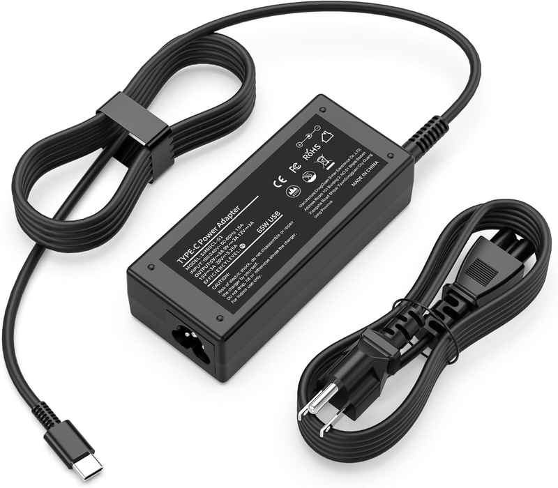 Universal Chromebook Charger 65W 45W USB C Laptop Charger Compatible with HP Del