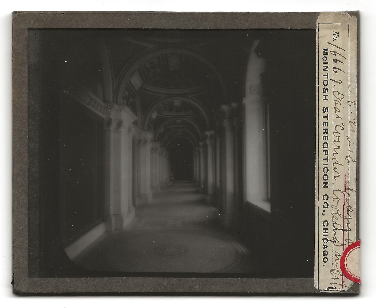 Magic Lantern Glass Slide, Library of Congress East Corridor