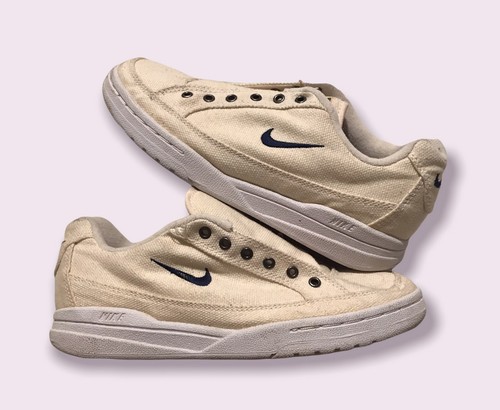 Vintage 1995 Nike Challenge Court Canvas Shoes 7 90s Agassi Tennis ...