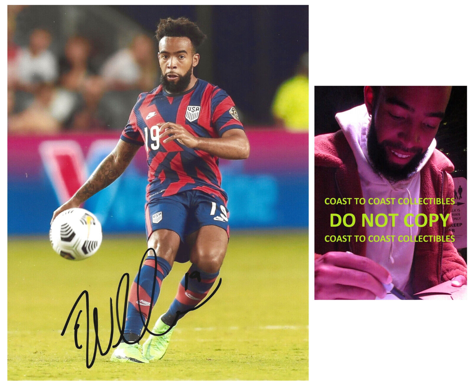Eryk Williamson signed USA soccer 8x10 photo COA Proof autographed United States. Eryk Williamson signed USA soccer 8x10 photo COA Proof autographed United States.