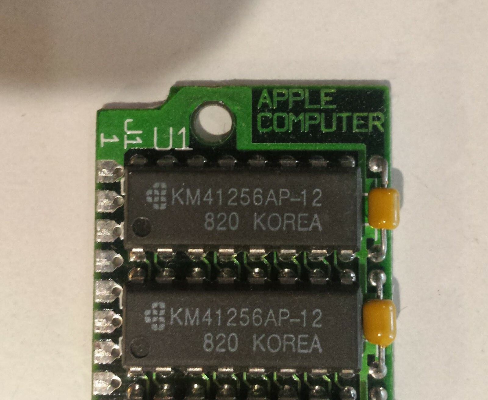 Lot of 4 Vintage 1988 Apple Computer 30 pin 256K RAM SIMM