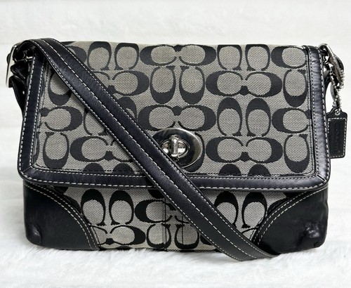 バッグ Vintage Coach Hampton Canvas Shoulder Coach Hamptons Carryall Shoulder Bag Canvas Gray F13975 | eBay