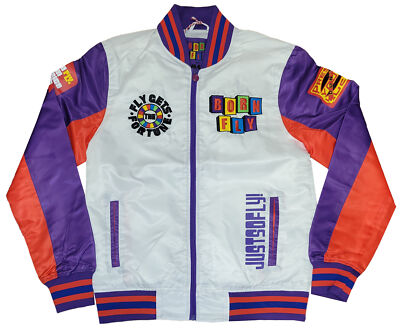 

Мужская нейлоновая куртка Born Fly White The Fly Show, White/purple/red