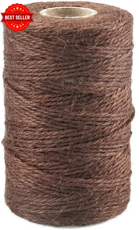 Natural Brown Jute Twine for Gardening, Crafts and Gift Wrapping, 100 Metres Spo