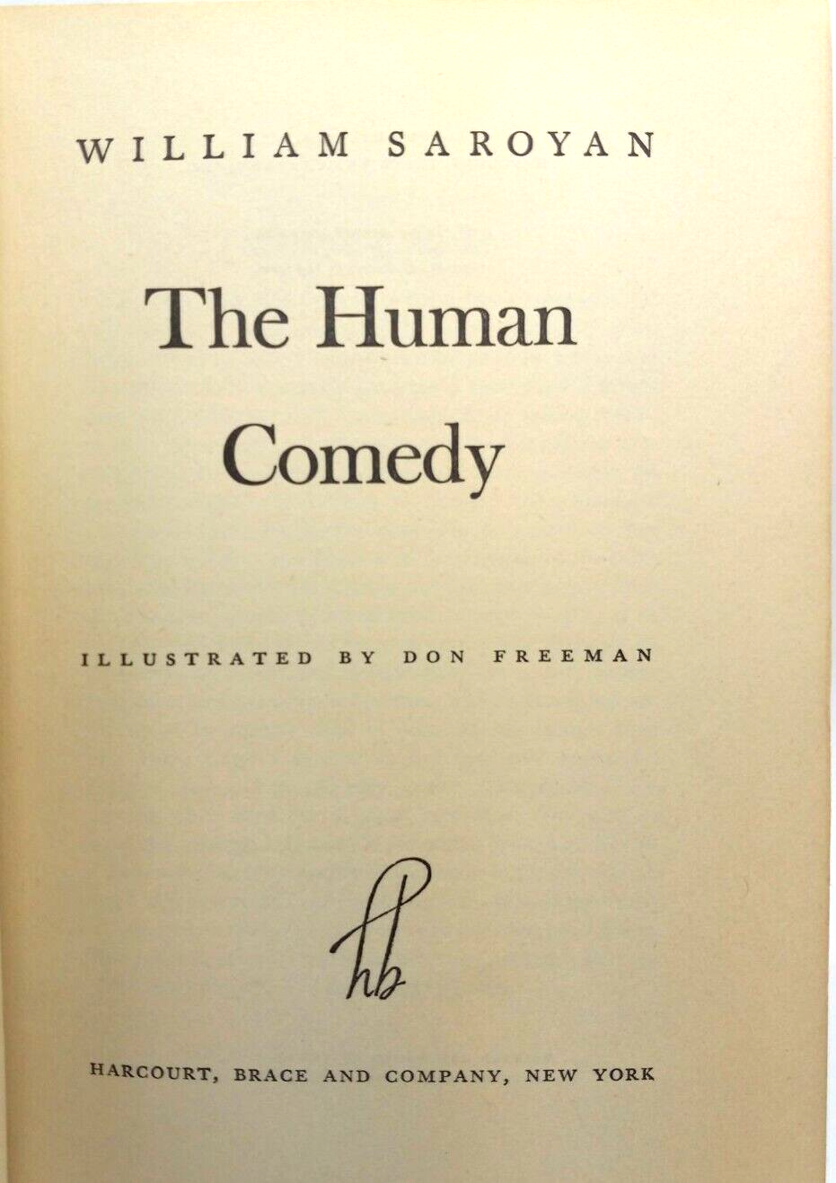 The Human Comedy (William Saroyan, 1943) Illustrated HC 1st