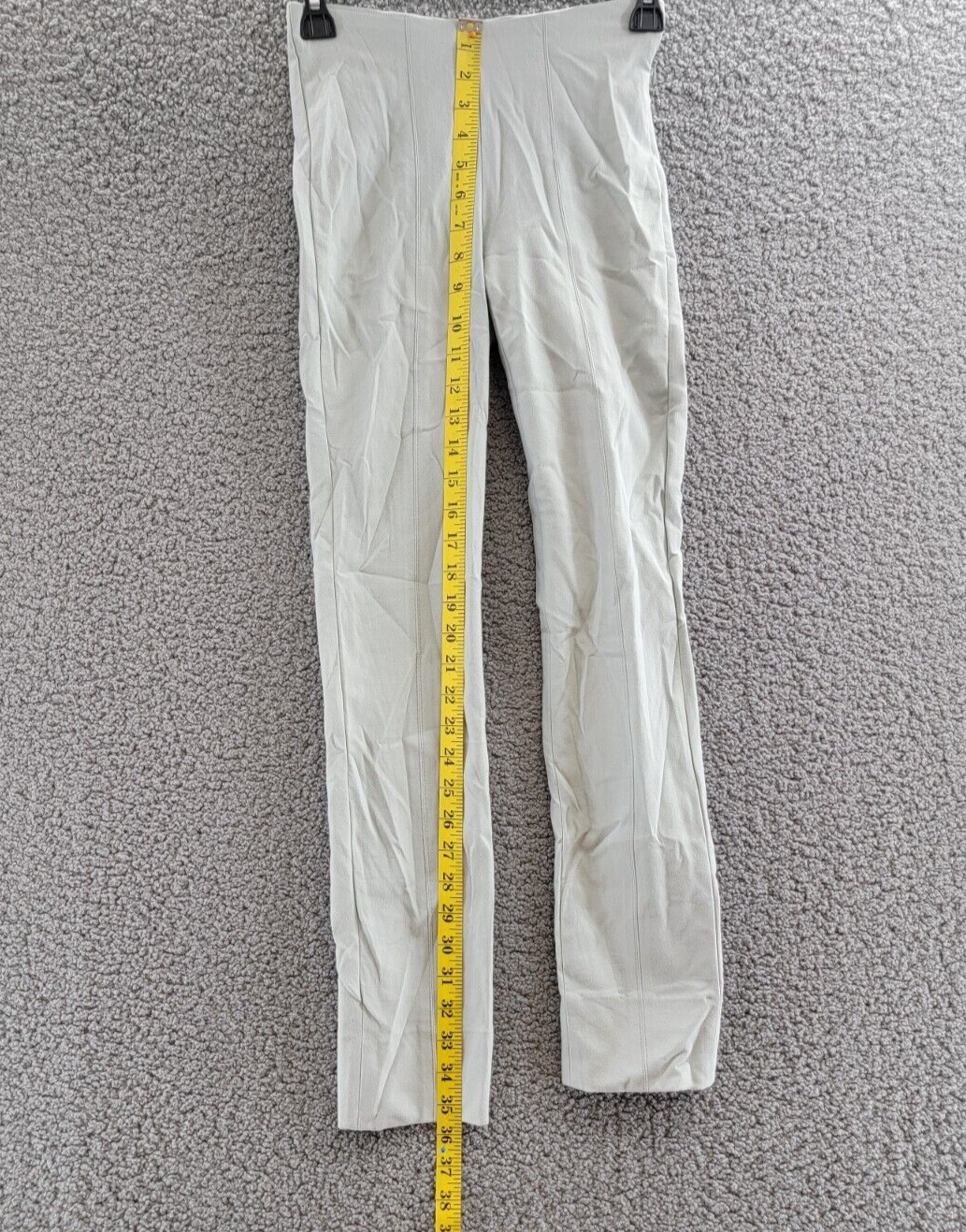 Vince High Waist Pants Women's XXS Mint Stone Solid Cuff Slit Side Zip Closure - Picture 7 of 19