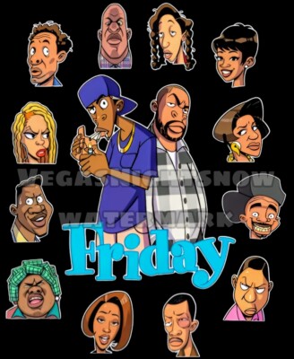 FRIDAY Movie 4 Inch Vinyl Sticker Cartoon Ice Cube Hip Hop Rap Deebo Mike Epps