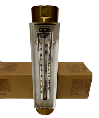 King Instrument Company 7510116A02 Flow meter 1-10 GPM Brass Flowmeter