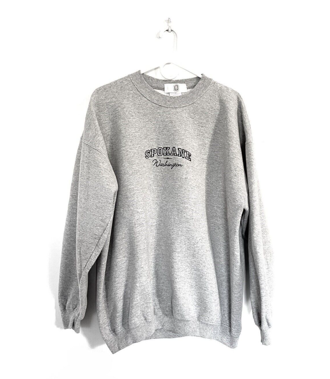 トップス OVAL LOGO CREWNECK / GRY sizeL Top Threads Sportswear Thick Gray Sweatshirt - Spokane, WA