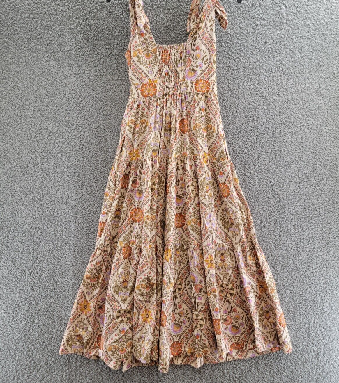 Derek Lam 10 Crosby Timothea Linen Blend Tie Shoulder Dress Womens 0 Light Khaki - Picture 9 of 15