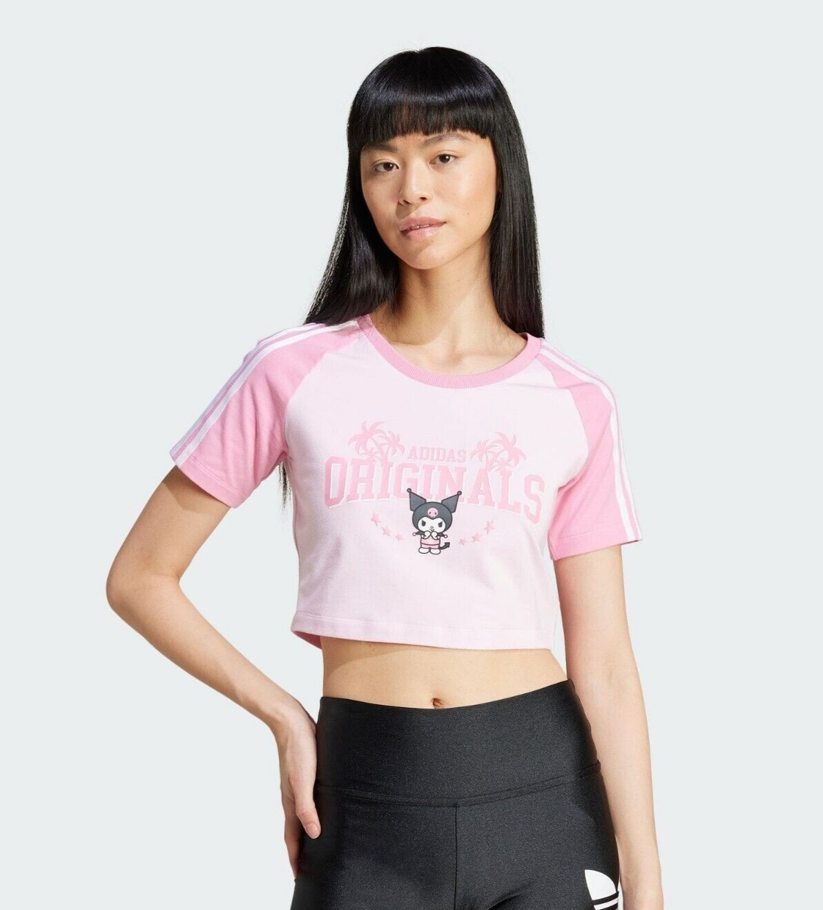 Tシャツ・カットソー (W) Adidas x Hello Kitty Trefoil Boxy T-Shirt White adidas Hello Kitty Trefoil Boxy T-Shirt With Brand Logo