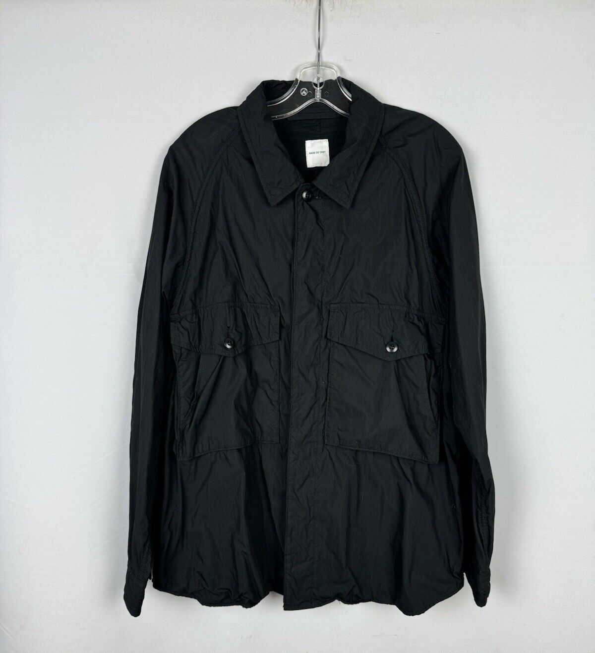Sage De Cret Shirt Jacket Cotton Nylon Black Size L | eBay