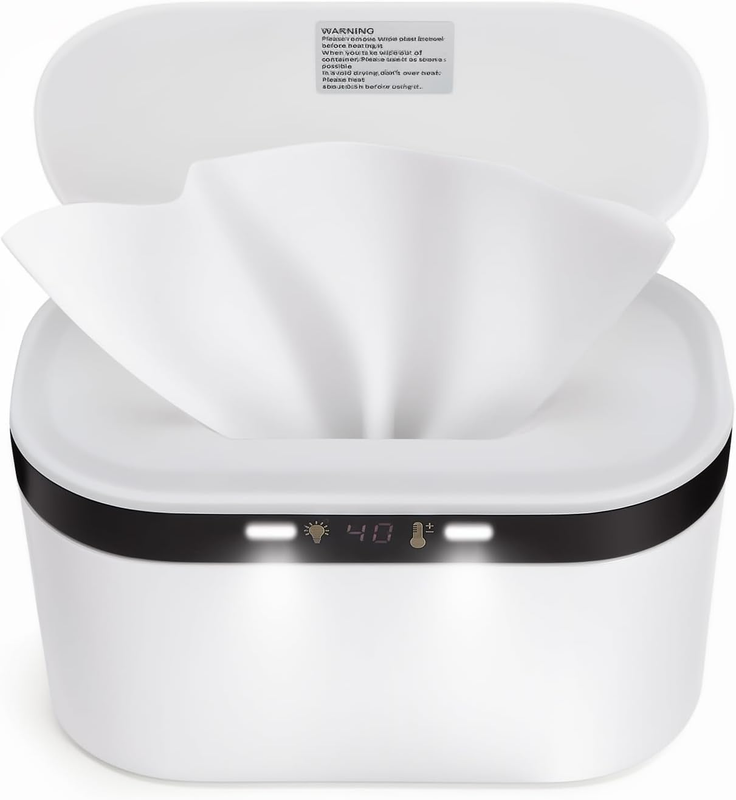 Baby Wipe Warmer, Wet Wipe Warmer 5 Modes of Temperature Heating Control, Dual H