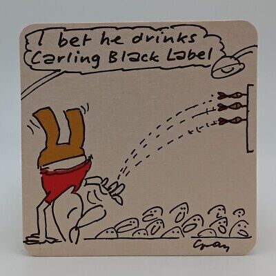 Carling Coors Brewery Comic Beer Coaster-Burton upon Trent United Kingdom--S349