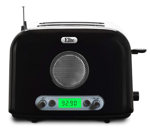Elite Platinum ERT-6067 Maxi-Matic 2-Slice Multi-Function Radio Toaster, Silver