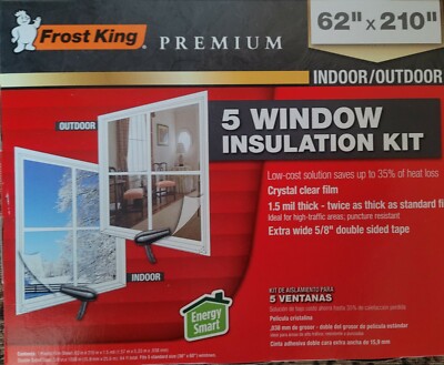 Window Insulation Kit, Heavy-Duty, XL, 62 x 210-In.