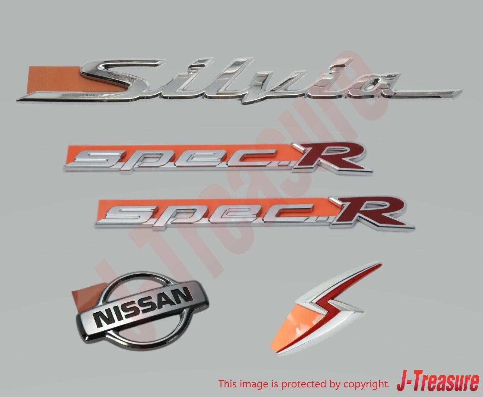 NISSAN SILVIA S15 Genuine Front & Side & Rear Emblem Badge NISSAN SILVIA S15 Genuine Front & Side & Rear Emblem Badge