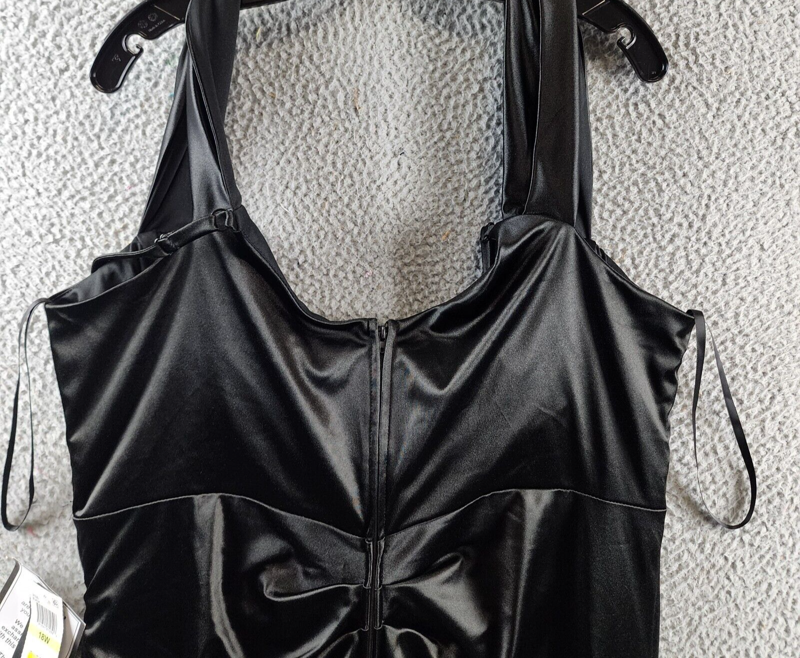 B Darlin Trendy Plus Size Off-Shoulder Spaghetti-Strap Dress Women's 18W Black - Picture 11 of 12