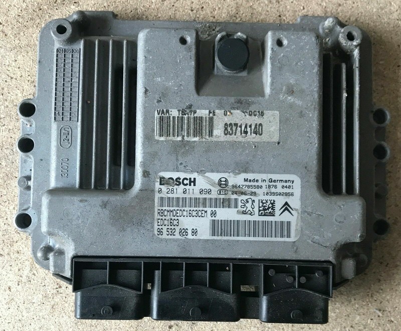 Calculateur DeÌCodeÌ Peugeot 307 1.4 Hdi Edc16c3 0281011090 9653202680