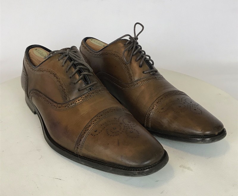 To Boot New York Men’s Size 10 Brogue Oxford Shoes Gray Suede Made in Italy Chamberlain Brown Calf Suede Men main image 3