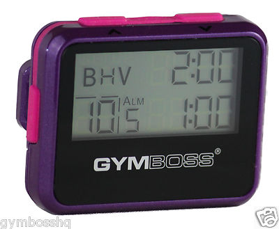 GYMBOSS INTERVALLZEITGEBER UND STOPPUHR VIOLETT / PINK METALLIC-HOCHGLANZ 