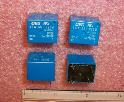 QTY (10) ORW-SS-109DM OEG 9Vdc SPST-NO RELAYS NOS