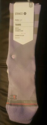 STANCE Women's Train Me Crew Training Lavender Crew Socks Size Medium 8-10.5