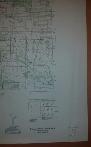 1940's Army Topo map Belle Prairie Minnesota  7176 III SE Camp Ripley
