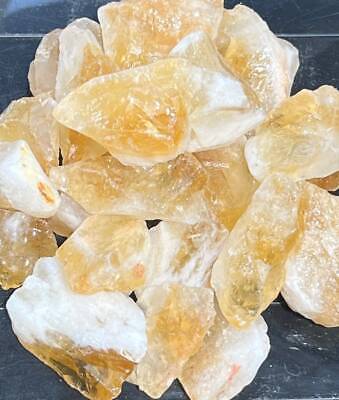 Rough Raw Citrine Crystals (1/2 lb) 8 oz Bulk Wholesale Lot Half Pound Stones