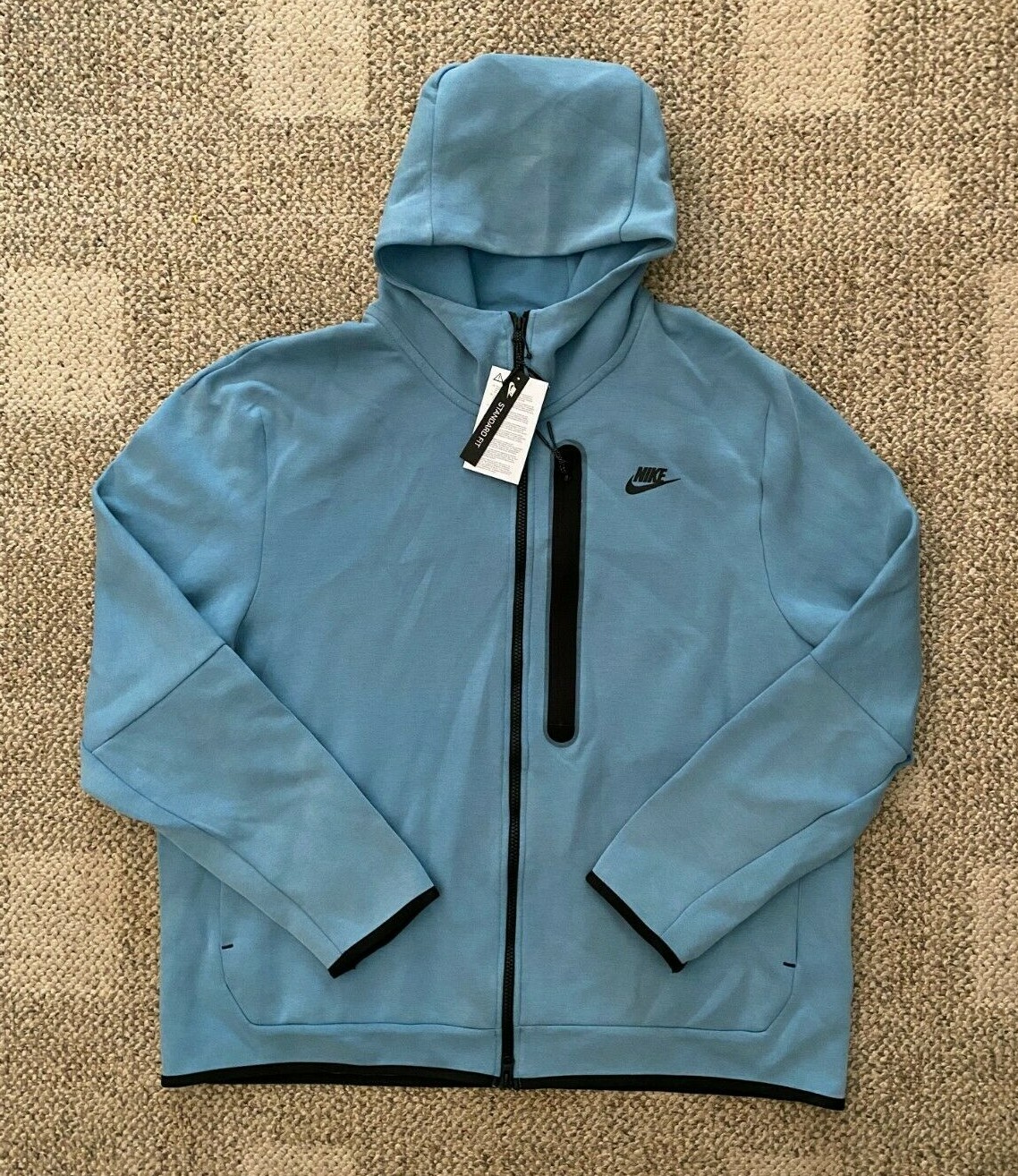 Mens Size 2XL Nike Sportswear Tech Fleece Washed Full Zip