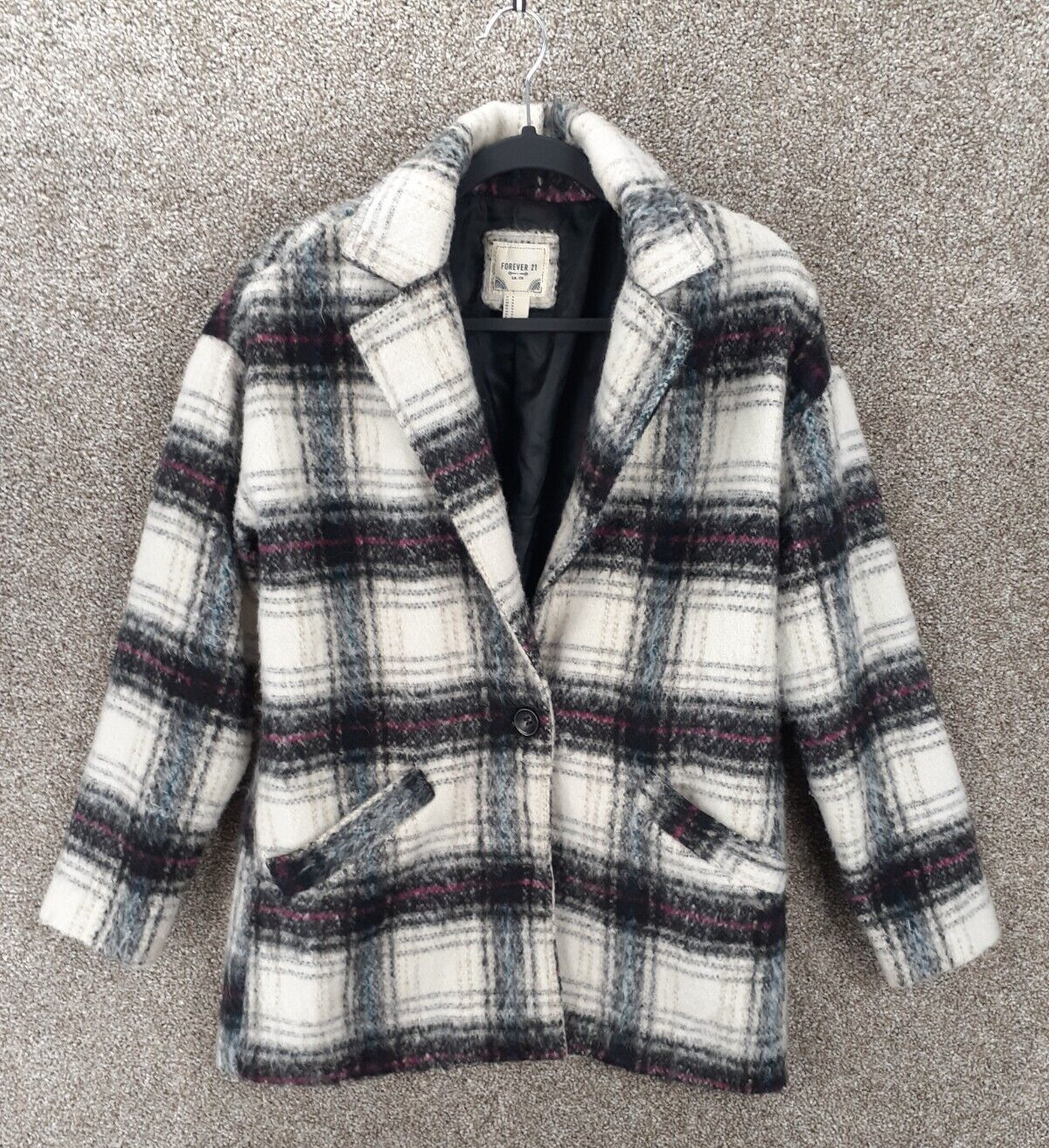 ジャケット・アウター TAN PINK CHECKED COAT Chanel CHANEL SIze38 96A Coco Mark Gripore Button Jacket