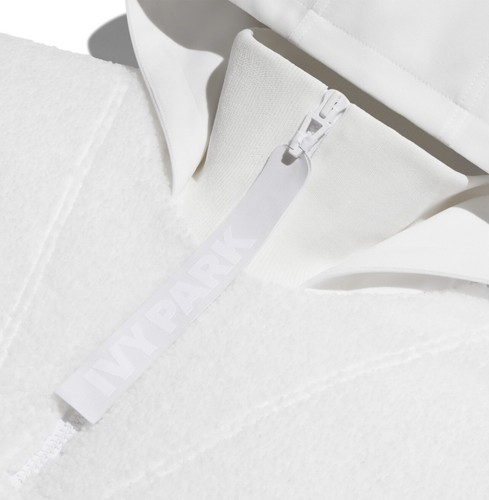 Pre-owned Adidas Originals Adidas X Ivy Park Icy Park 1/2 Zip Sherpa Oversized Jacket White H18974 2xl Xxl