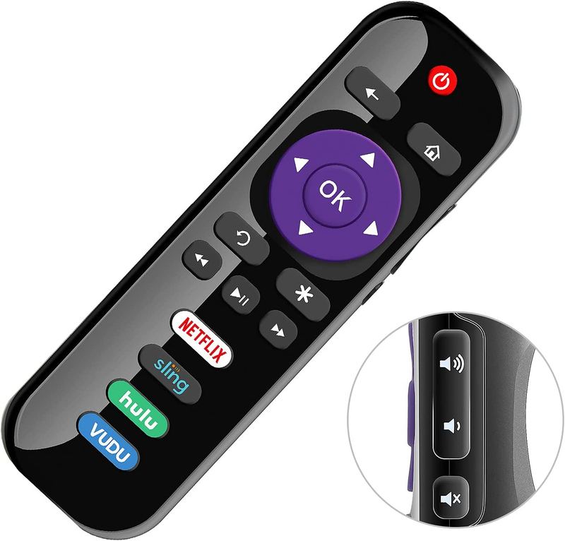 Universal Remote Control RC280 RC282 Replacement for TCL Roku TV Remote Control