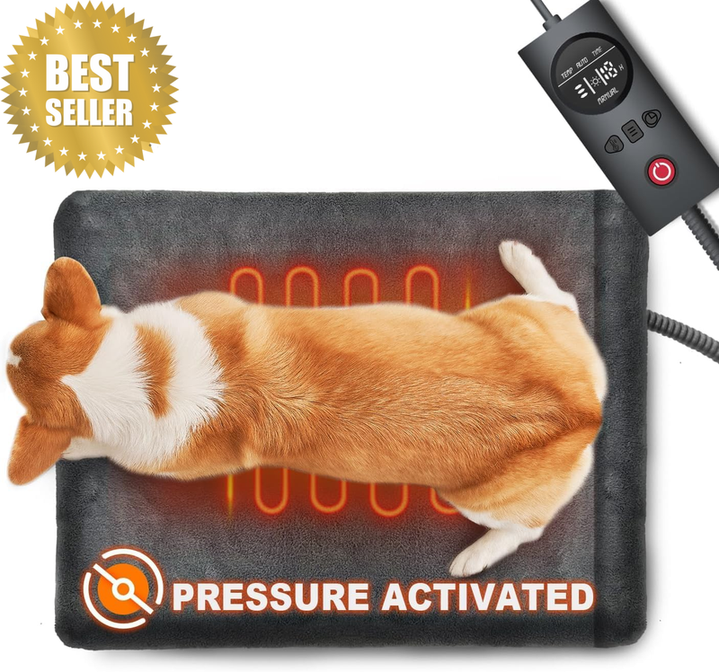 Dog Cat Heating Pad Pressure Activated 18 X 22In Pet Heat Pack Automatic Electri