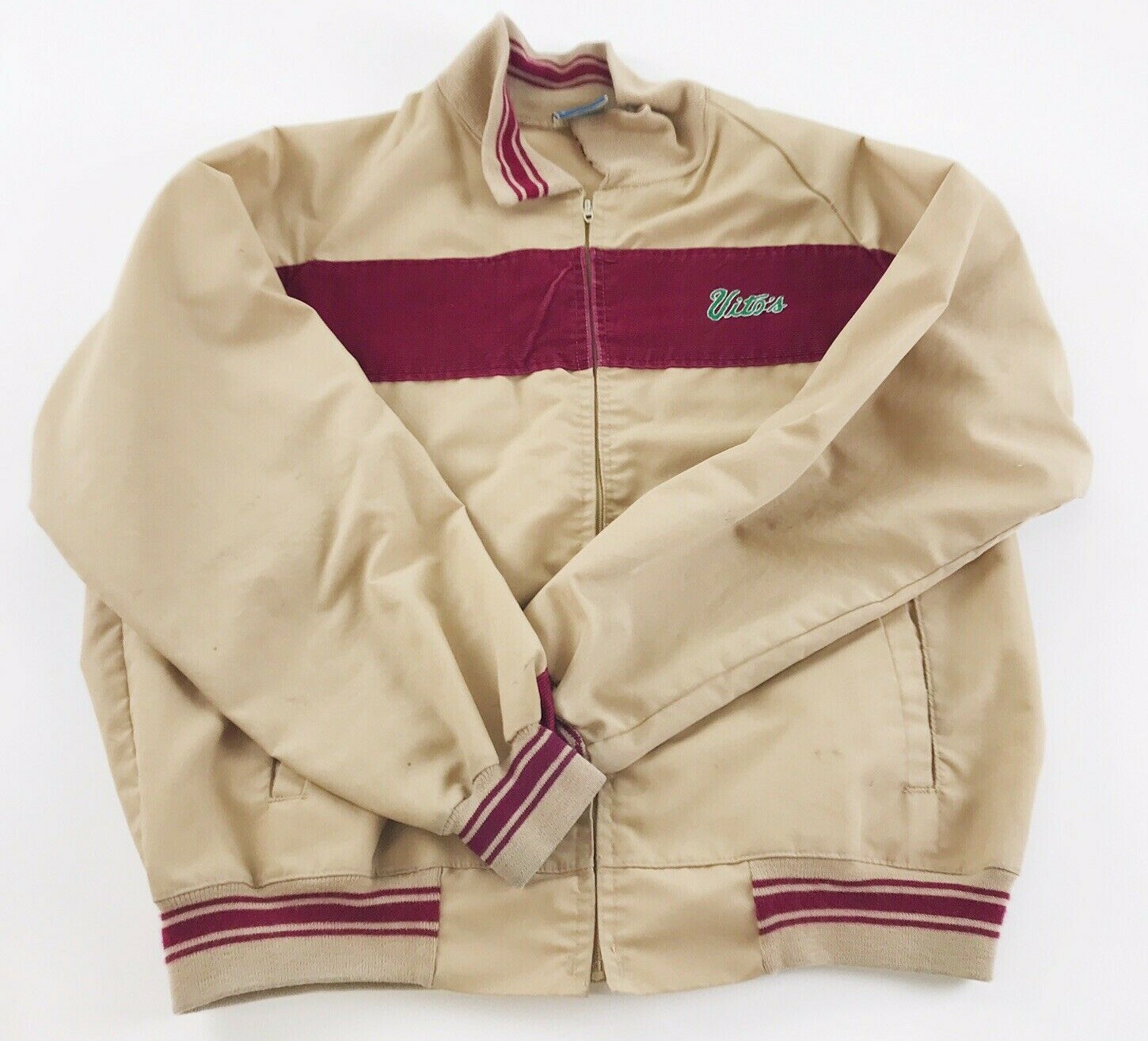 ジャケット・アウター 70's TROPHY JACKETS made in USA Champion Jacket Men's Large Vintage 70's Blue Bar Back Tag