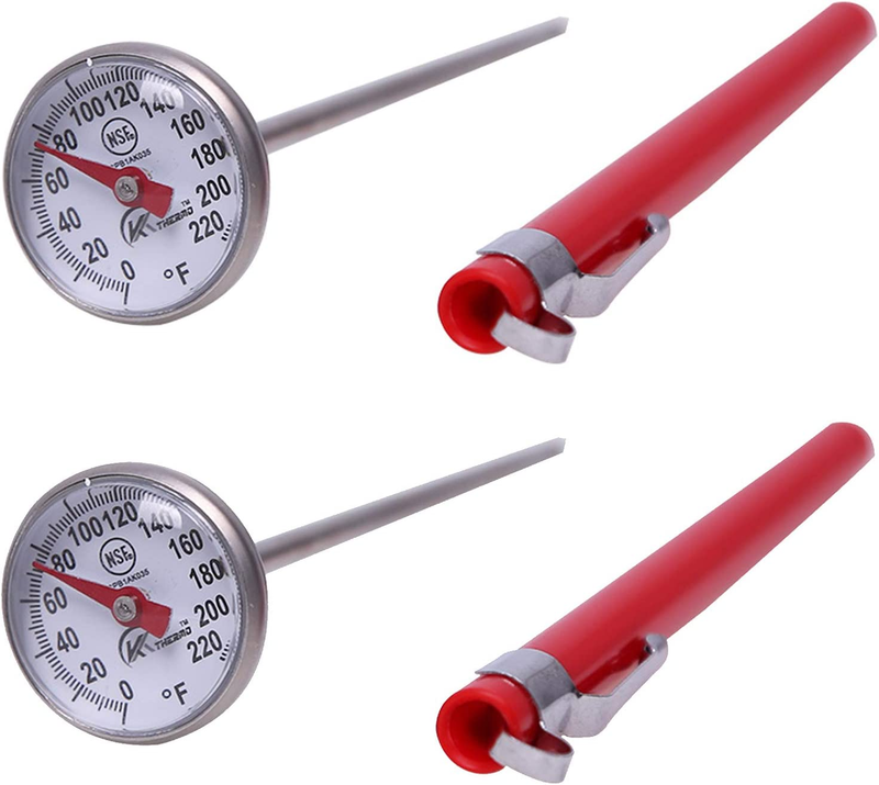 KT THERMO Instant Read 1-Inch Dial Thermometer(2-Pack),Best for the Coffee Drink