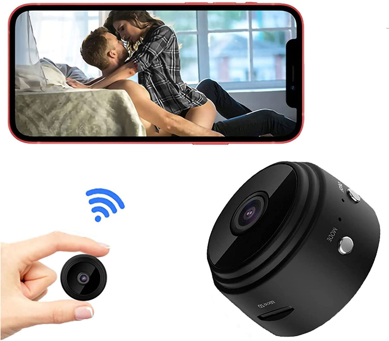 Mini Camera Hidden Camera 1080P HD with Video Live Feed Wifi, Portable Night Vis