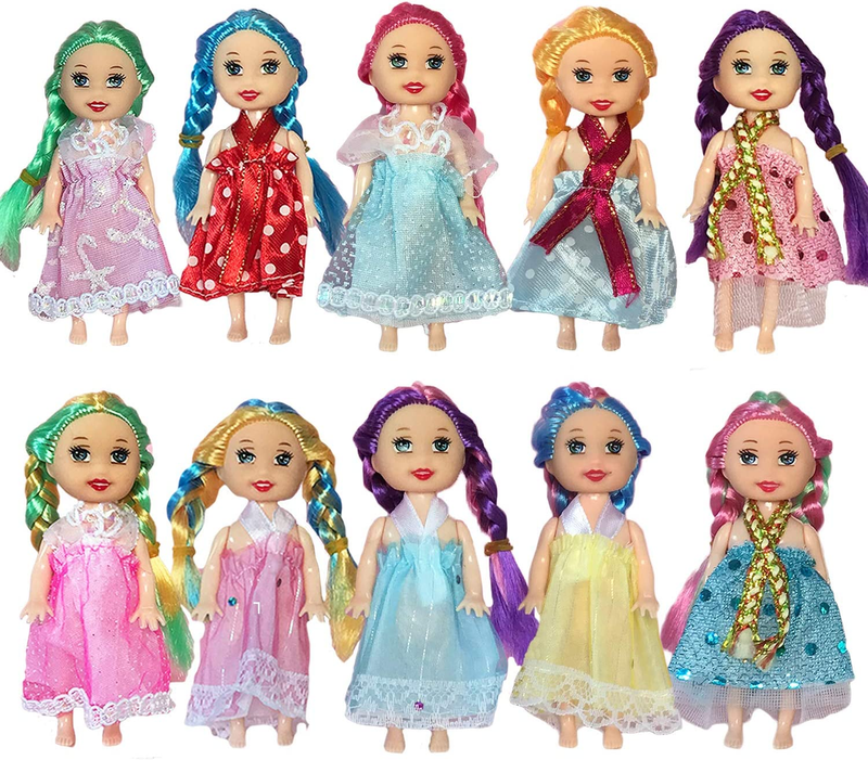For Girls，3 Inch Little Dolls Girl Dolls For Dollhou