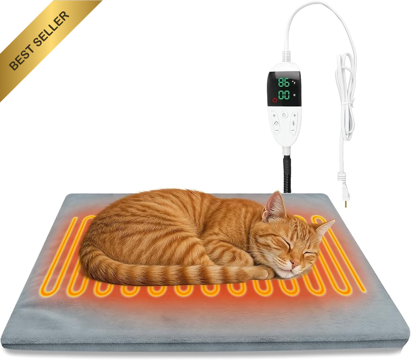 Pet Heating Pad for Dogs and Cats Temperature Adjustable Dog and Cat Bed Warmer