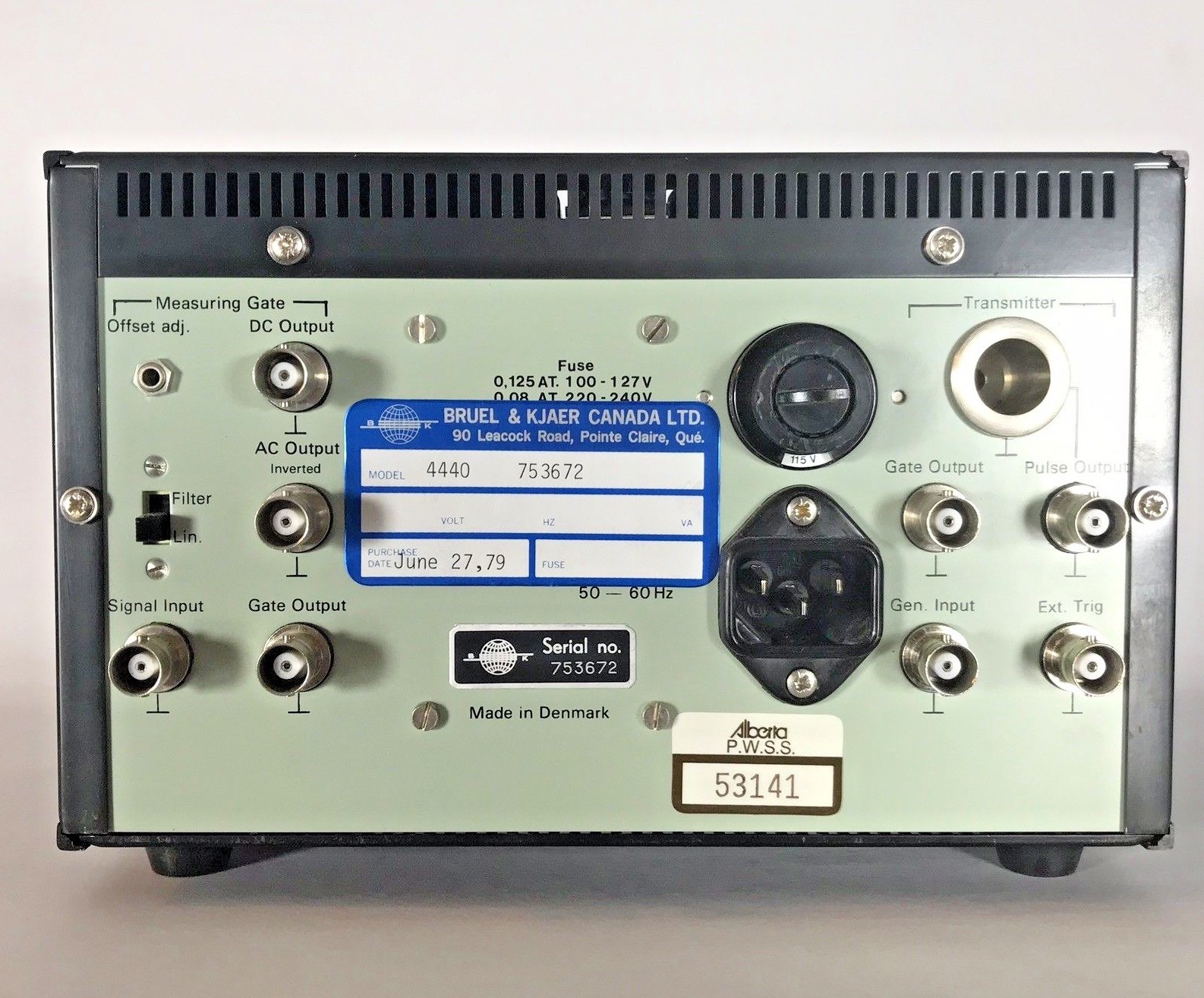 Bruel & Kjaer 4440 Reverberation Audio Test Gating System