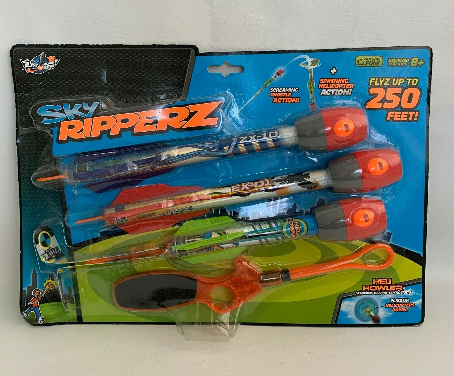 Zing Blast Off Sky Ripperz Heli Howler Spin Helicopter