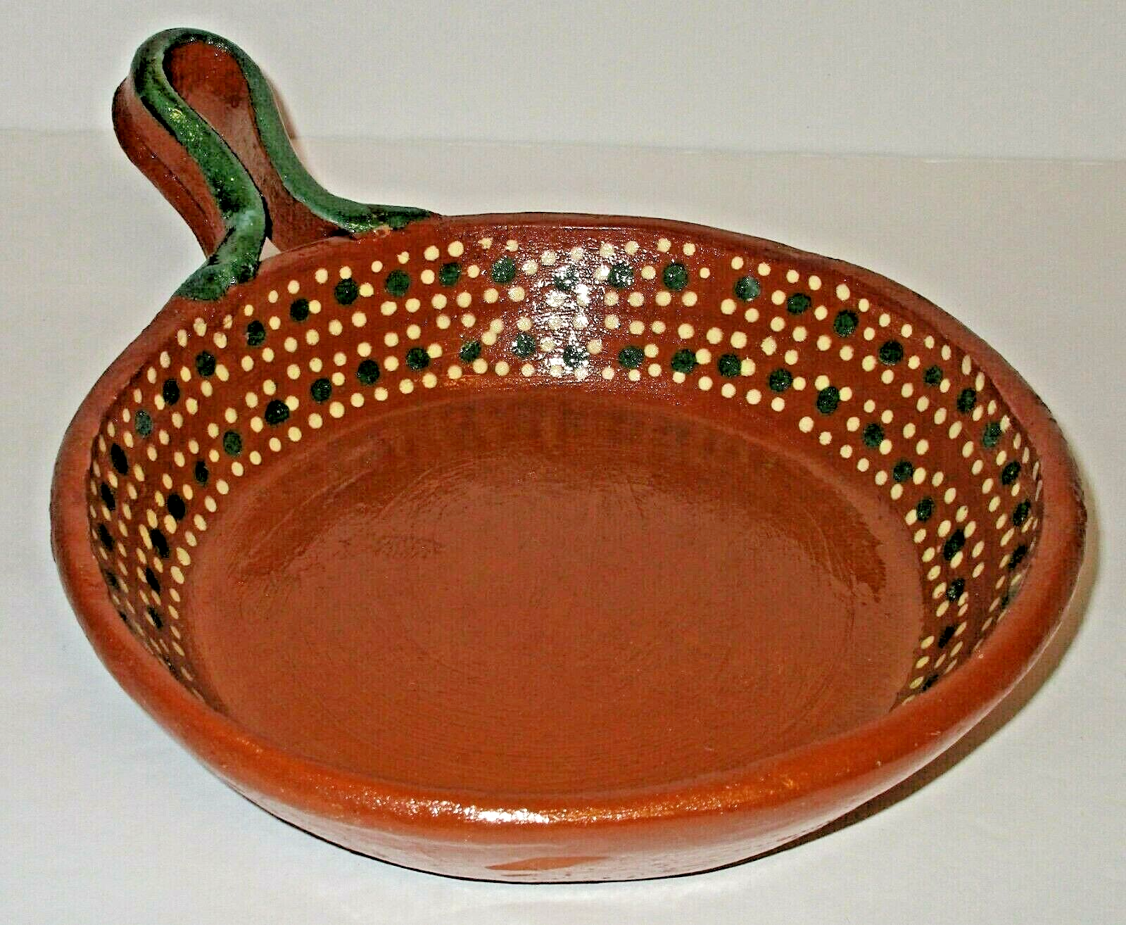 De Barro Redware Clay Skillet 8-8 1/2
