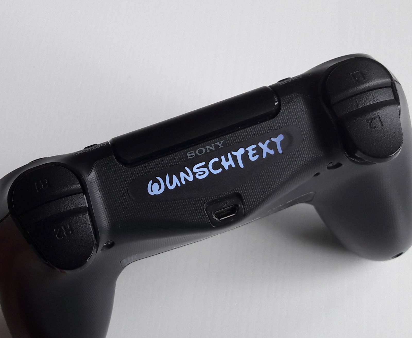 2x Aufkleber PS4 Playstation Controller Lightbar Sticker Wunschtzext5 Joypad LED