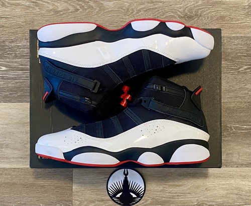 Nike Air Jordan 6 Rings 'Black Varsity Red' White 322992-067