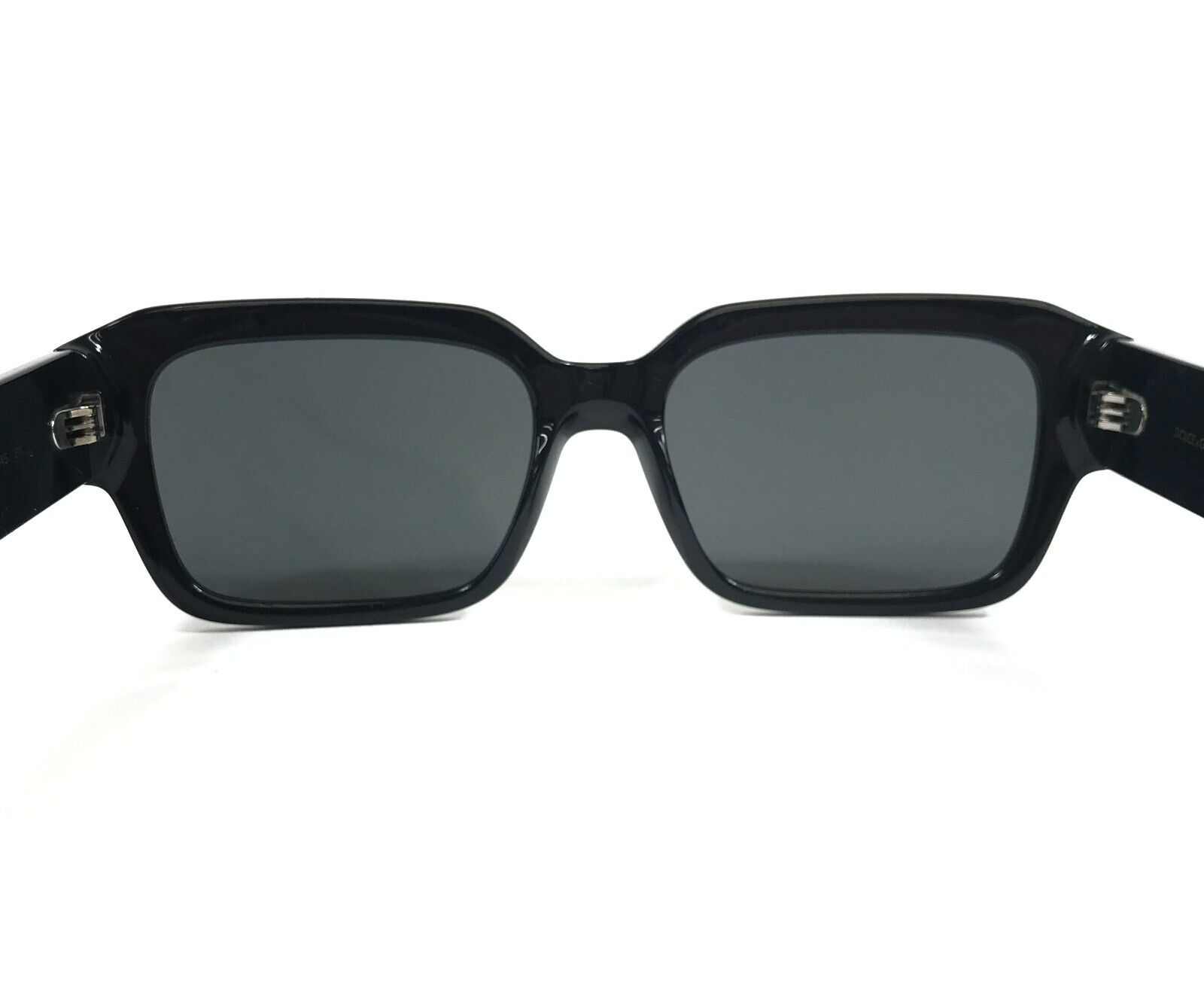 Pre-owned Dolce & Gabbana Sunglasses Dg4460 501/87 Black Rectangle Frames Dark Gray Lenses