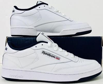 Reebok Men's Club C 85 Shoes Sz(8.5) Navy/White AR0457 NIB