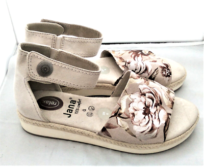 Jana relax espadrille ankle strap platform sandals Size UK 6 EU 39