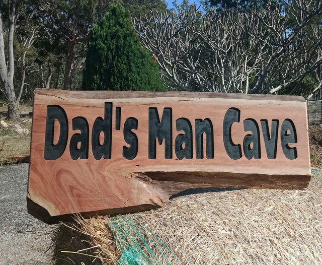 Timber sign Dads man cave | Art | Gumtree Australia Gladstone Area