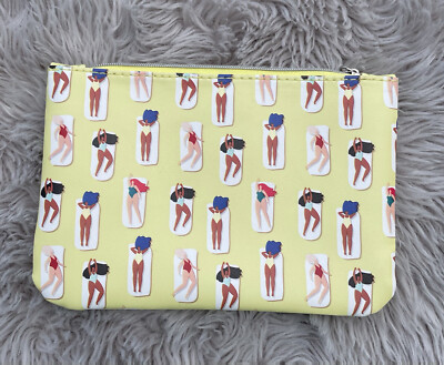 Ipsy June 2020 Yellow Women Sunbathing Makeup Bag
