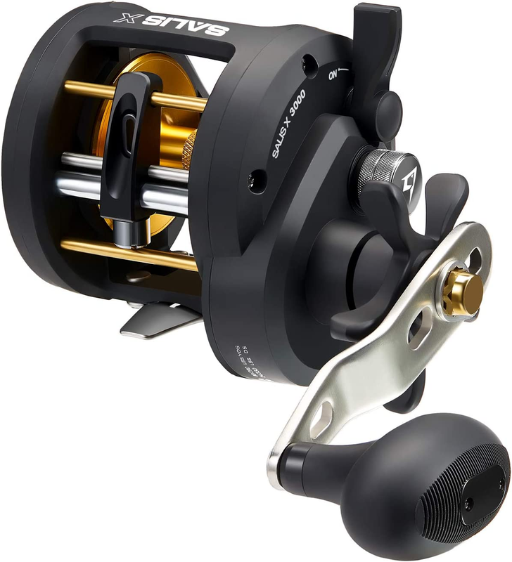 Salis X Baitcasting Fishing Reel, round Level Wind Trolling Reel with 6.2:1 Gear
